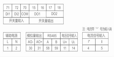 单相功率因数表端子排列图