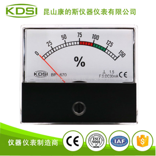 指針式直流電流百分比負載表 BP-670 DC30mA 0-150