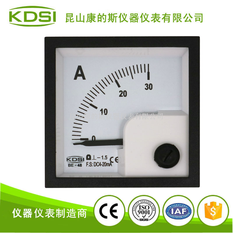 指针式直流电流表BE-48 DC4-20mA 30A
