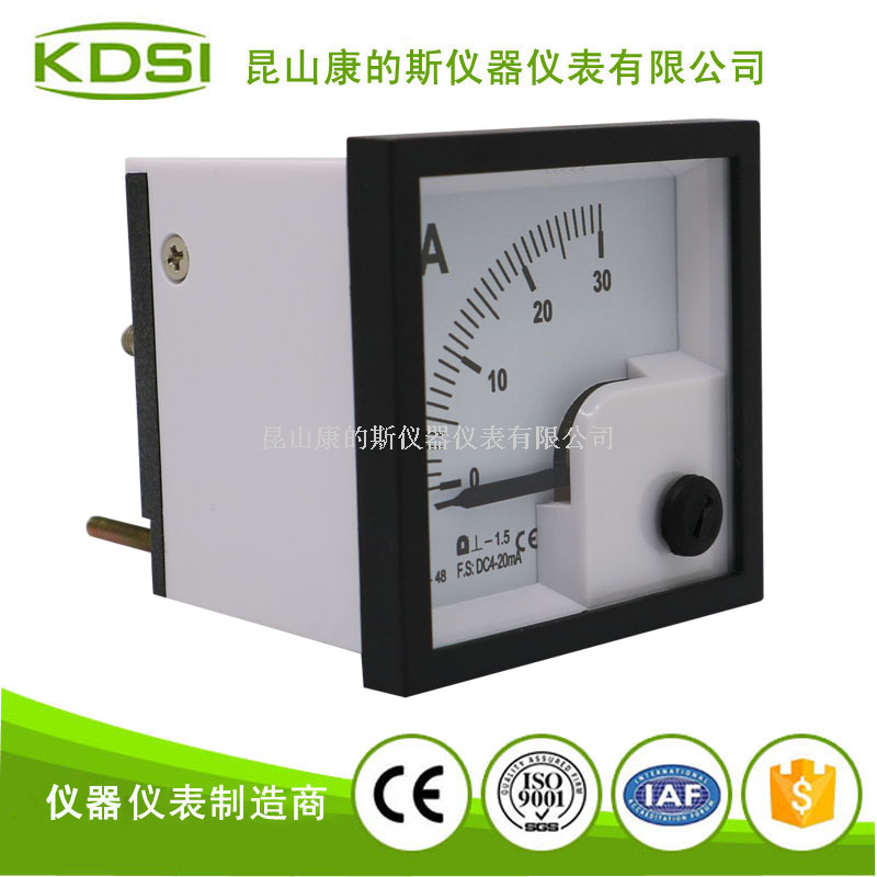 指针式直流电流表BE-48 DC4-20mA 30A-1